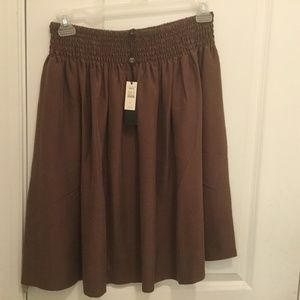 Nwt silk Talbots smocked skirt